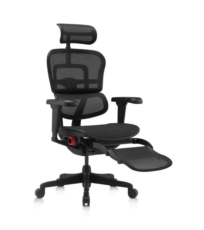 Ergohuman Ultra Gamer Preta com Apoio de Pernas
