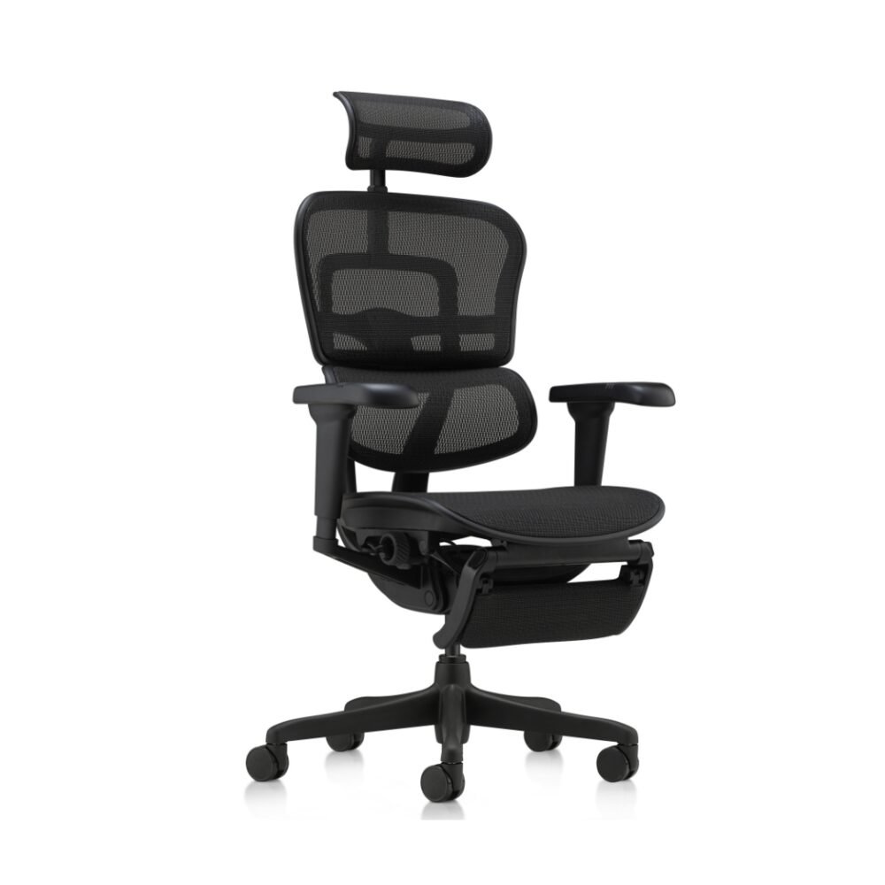 Ergohuman Ultra Gamer Signature All Black com Apoio de pernas - Imagem 3
