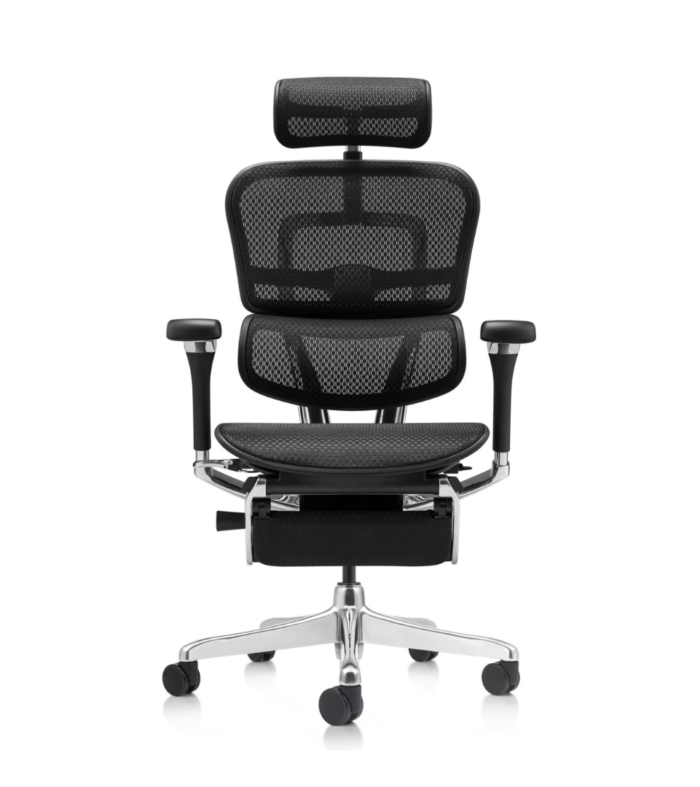 Ergohuman Elite Pro Luxury Preta com Apoio de Pernas